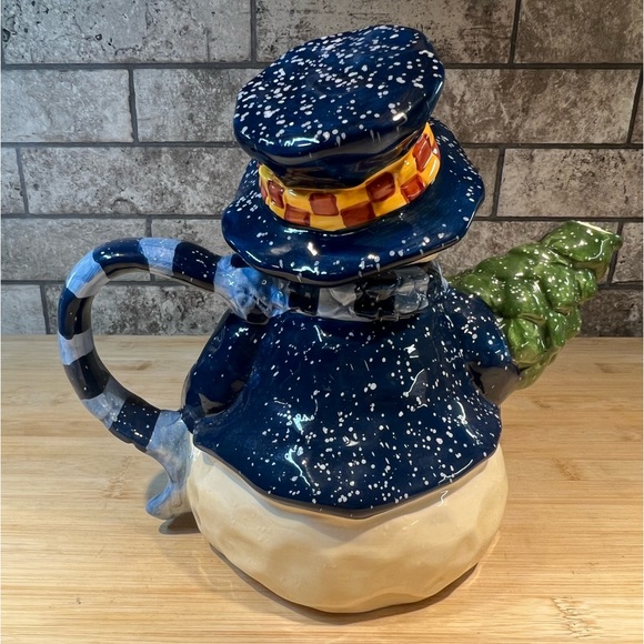 Young’s Inc. Ceramic Snowman Teapot Christmas Tree Spout “I Love Snow” Gift - Picture 8 of 8